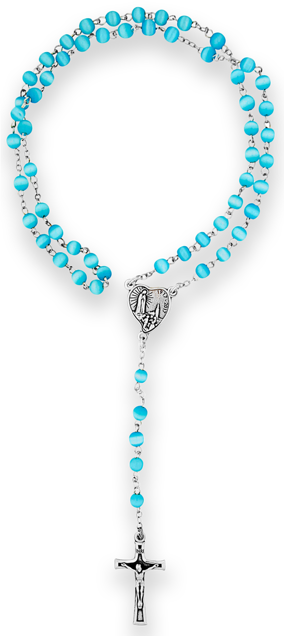 Commemorative Beaded Our Lady Of Fatima Rosary To Celebrate - Rosary (566x1280), Png Download
