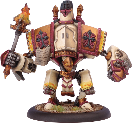 In The Grim Darkness Of The Far Future, There Is Only - Protectorate Of Menoth Fire Of Salvation Warjack (603x568), Png Download