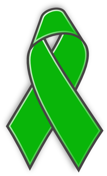 Png Freeuse Download Awareness Ribbon Clip Art At Clker - Green Awareness Ribbon Necklace Circle Charm (360x592), Png Download