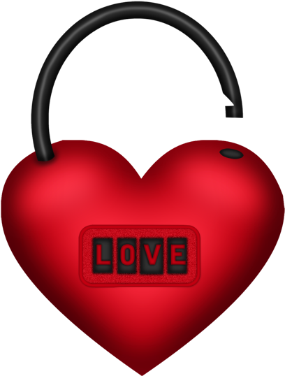 Red Padlock Heart Love Png Picture - Heart (465x577), Png Download