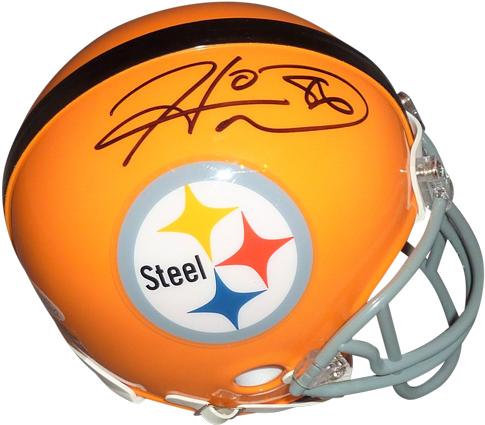 Hines Ward Autographed Pittsburgh Steelers Mini Helmet - Lynn Swann Autographed Helmet - F S Throwback Gold (500x500), Png Download