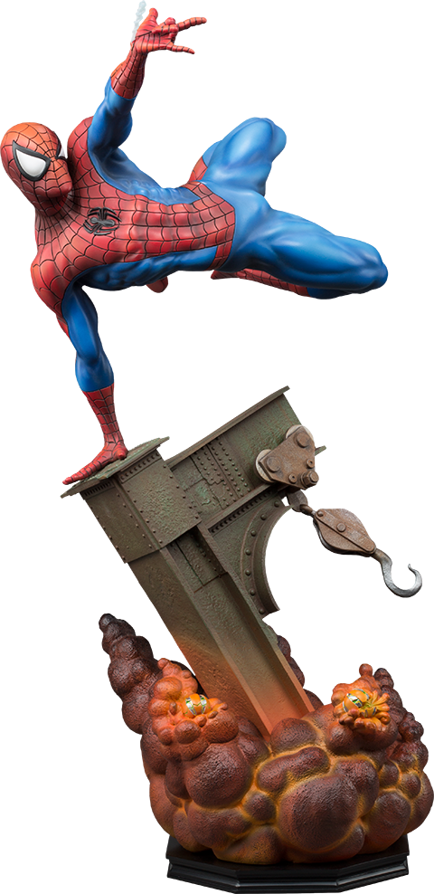 Marvel Premium Format™ Figure The Amazing Spider-man - Mcfarlane Spider Man Statue (480x988), Png Download