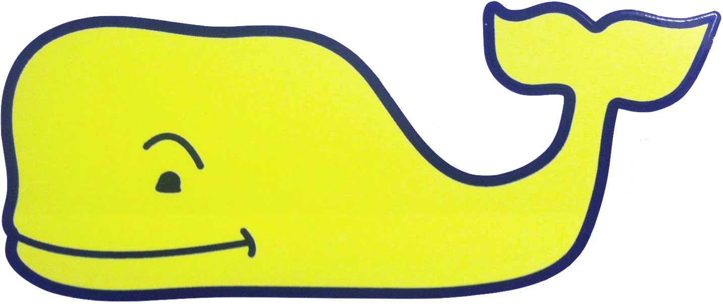 Vines Neon Yellow Whale - Vineyard Vines Whale Yellow (1461x633), Png Download