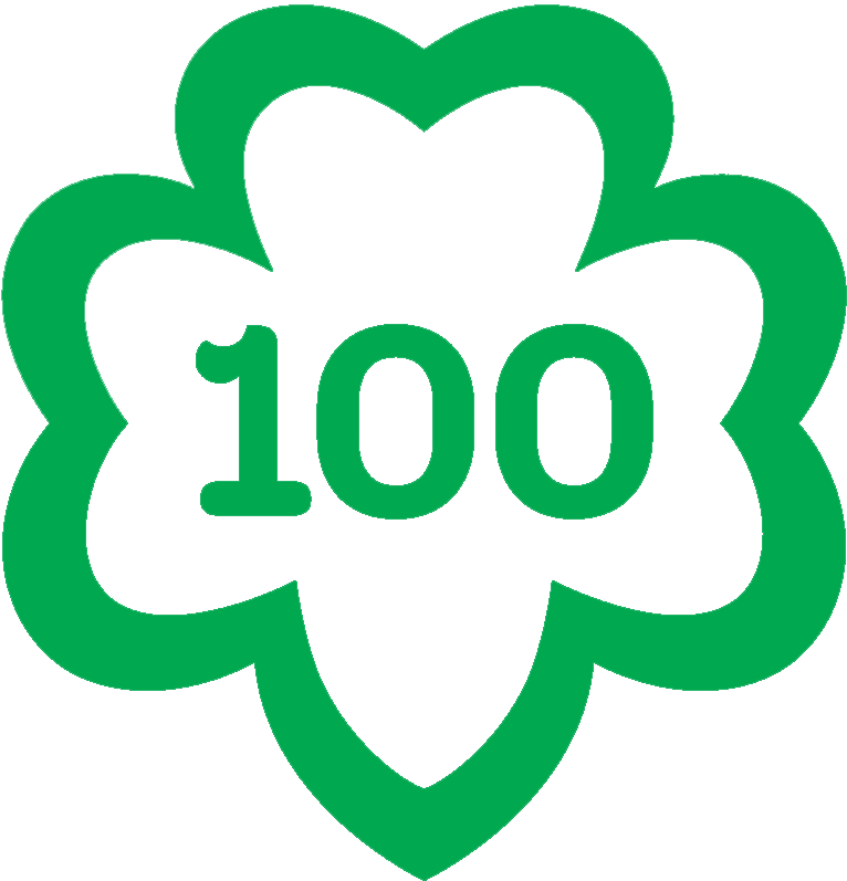 100th Anniversary Emblem - 100 Years Of Girl Scouts (852x822), Png Download