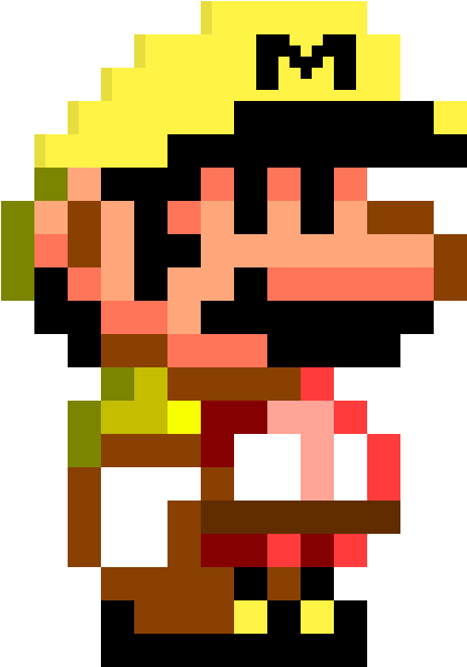 Mario Maker Mario Smw - Super Mario World Pixel (440x620), Png Download