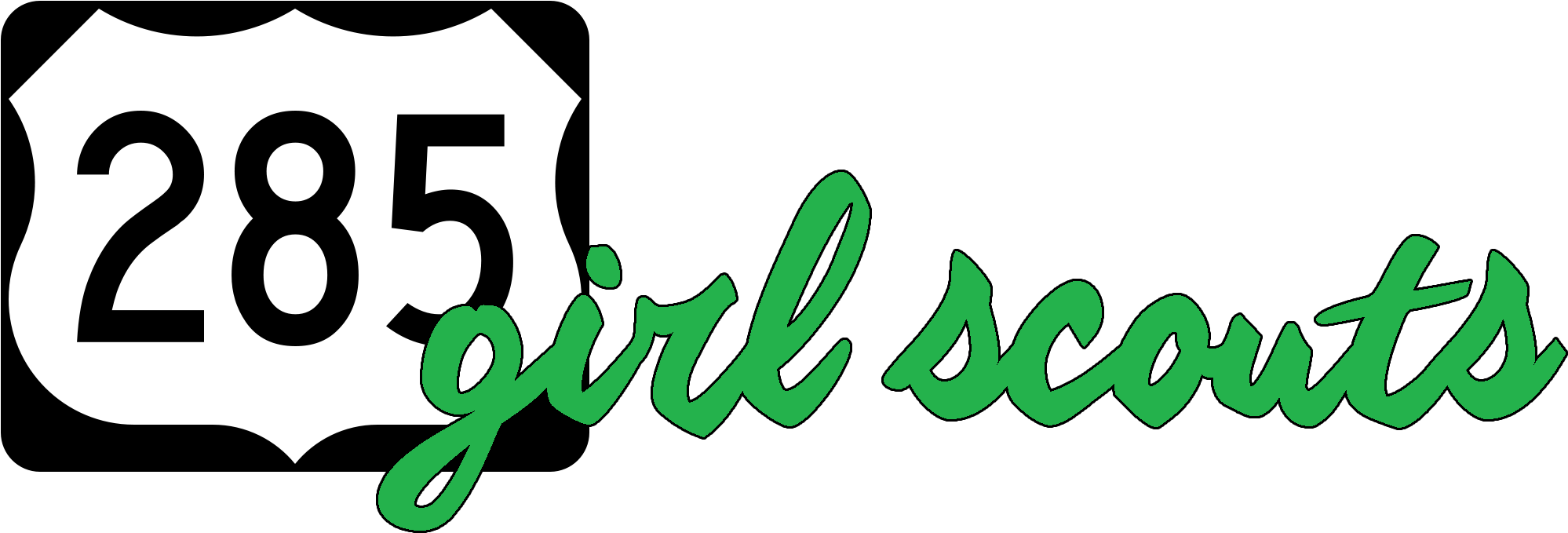Girl Scout Logo Png Download - Us Route 80 Sticker R1940 Highway Sign Road Sign - (2000x701), Png Download