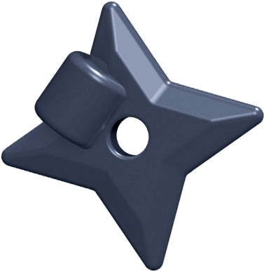 Brickforge Throwing Star Shuriken - Triangle (630x394), Png Download