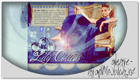 Layout- Lily Collins - Lily Collins (550x300), Png Download