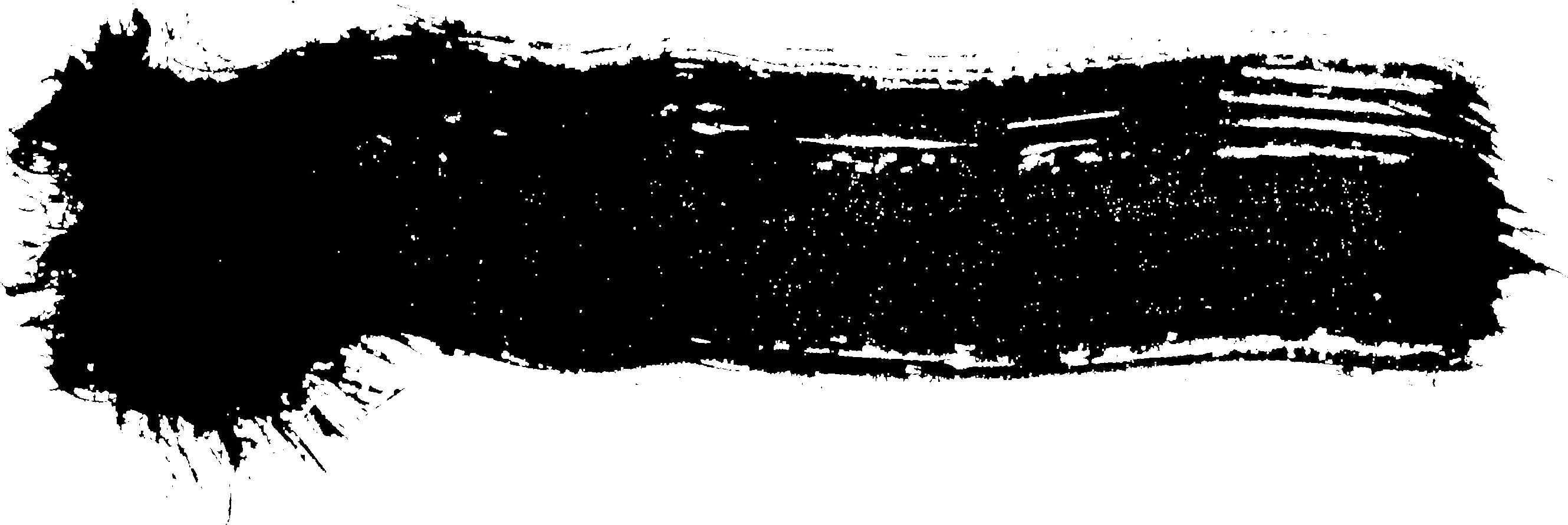 Brush Stroke Black - Pinceladas Png Blanco Negro (2692x946), Png Download