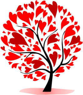 Árbol De Amor - Coeur Libre De Droit (350x350), Png Download