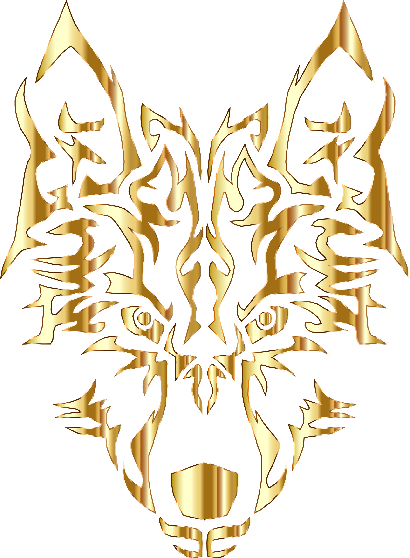 This Free Icons Png Design Of Gold Symmetric Tribal (1700x2315), Png Download