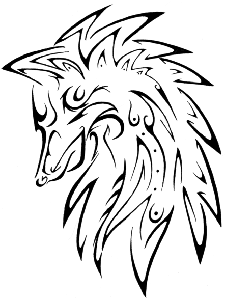 Share This Article - Wolf Drawings Tattoo (455x592), Png Download