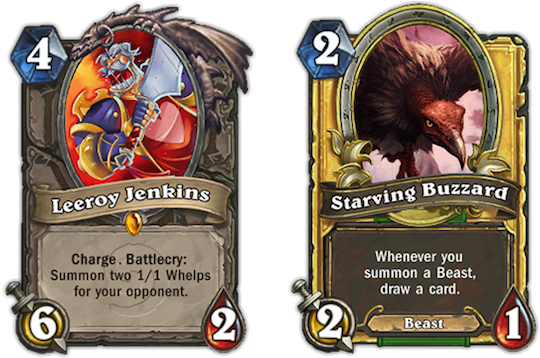 Drawn Card Hearthstone - Leeroy Jenkins Card Hearthstone (636x358), Png Download