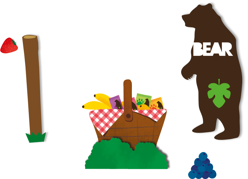 Grrreat Tasty Foods Made From Just Gently Baked Fruit - Bear Arctic Paws - Raspberry & Blueberry 20g (816x590), Png Download