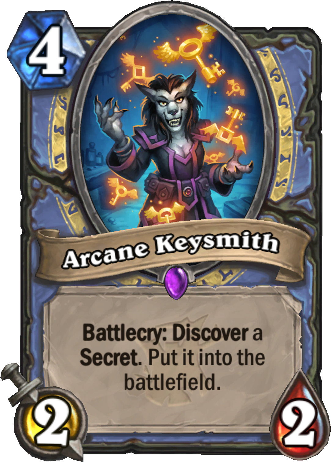 Hearthstone Cards Png Banner Transparent Library - Hearthstone Mage Legendary (567x811), Png Download