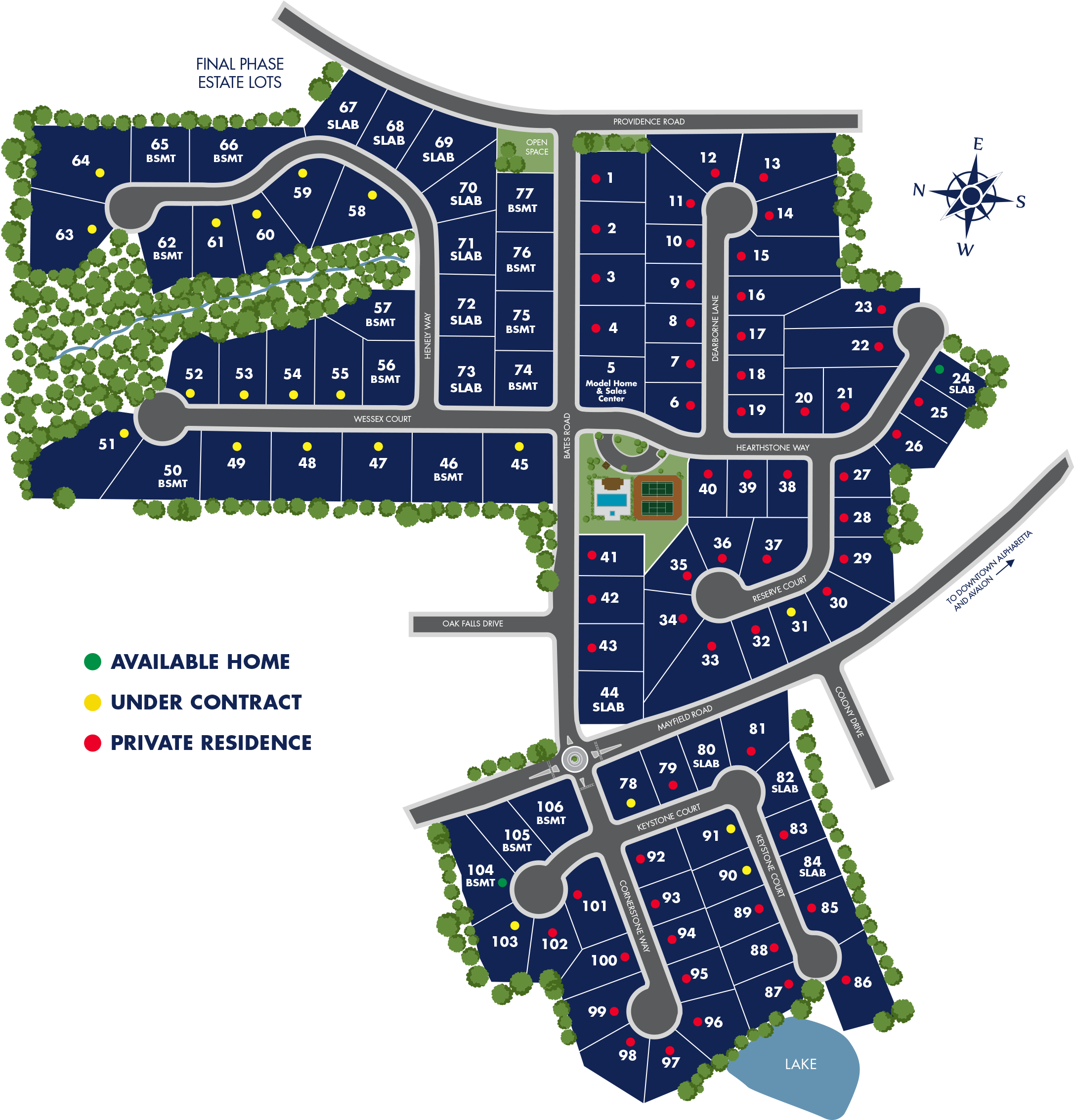 Hearthstone Site Plan - Plan (2400x2266), Png Download
