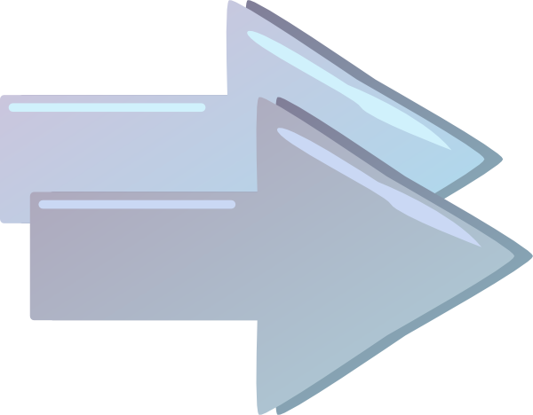 Free Vector Double Right Forward Arrows Clip Art - Forward Arrows (600x468), Png Download