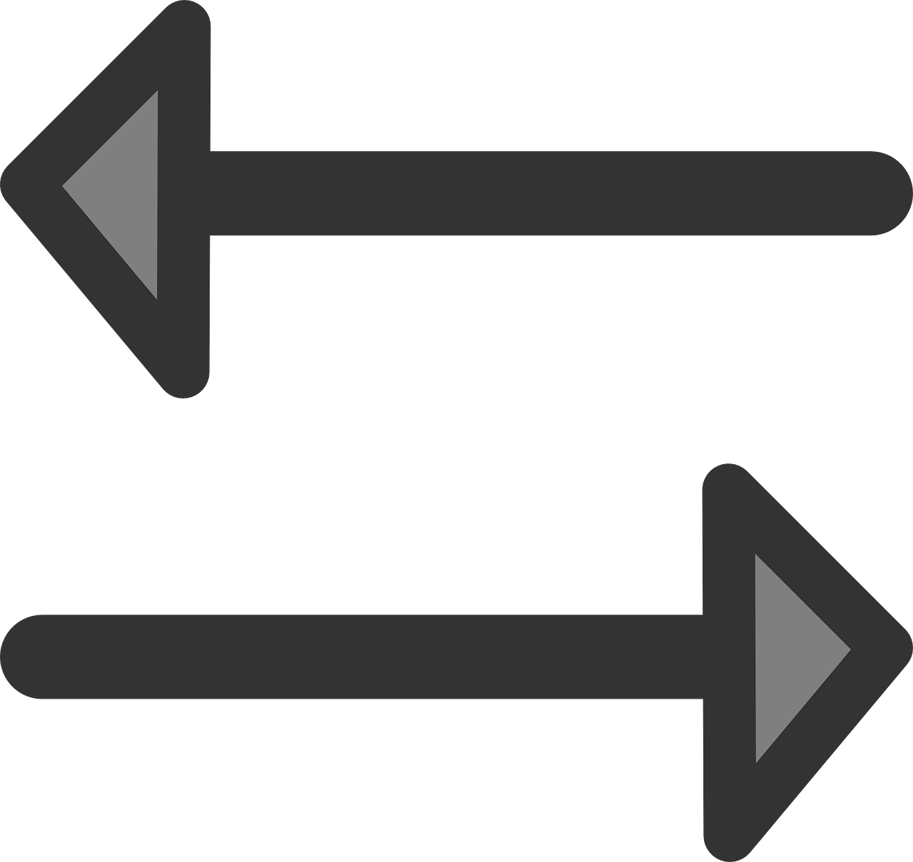 Flat, Left, Right, Arrow, Opposite, Arrows, Heads - Opposite Clipart (640x604), Png Download