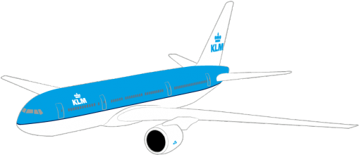 Image Description - Klm Boeing 777 Png (588x279), Png Download