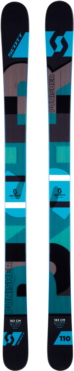 Ski Sco Punisher110 201415 - Scott Punisher 110 2016 All Mountain Skis (247x1200), Png Download