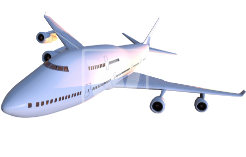 Large Commercial Airplane - Commercial Airplane Png (550x351), Png Download