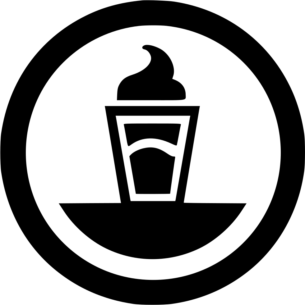 Caffee Coffee Drink Barista Glass Comments - Emblem (981x982), Png Download