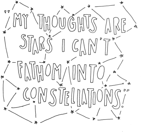 “my Thoughts Are Stars I Can't Fathom Into Constellations” - Png The Fault In Our Stars (500x526), Png Download