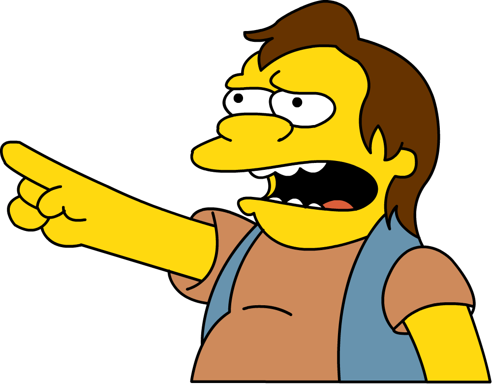 Ha Ha Simpsons Png - Ha Ha Nelson Png (1000x780), Png Download