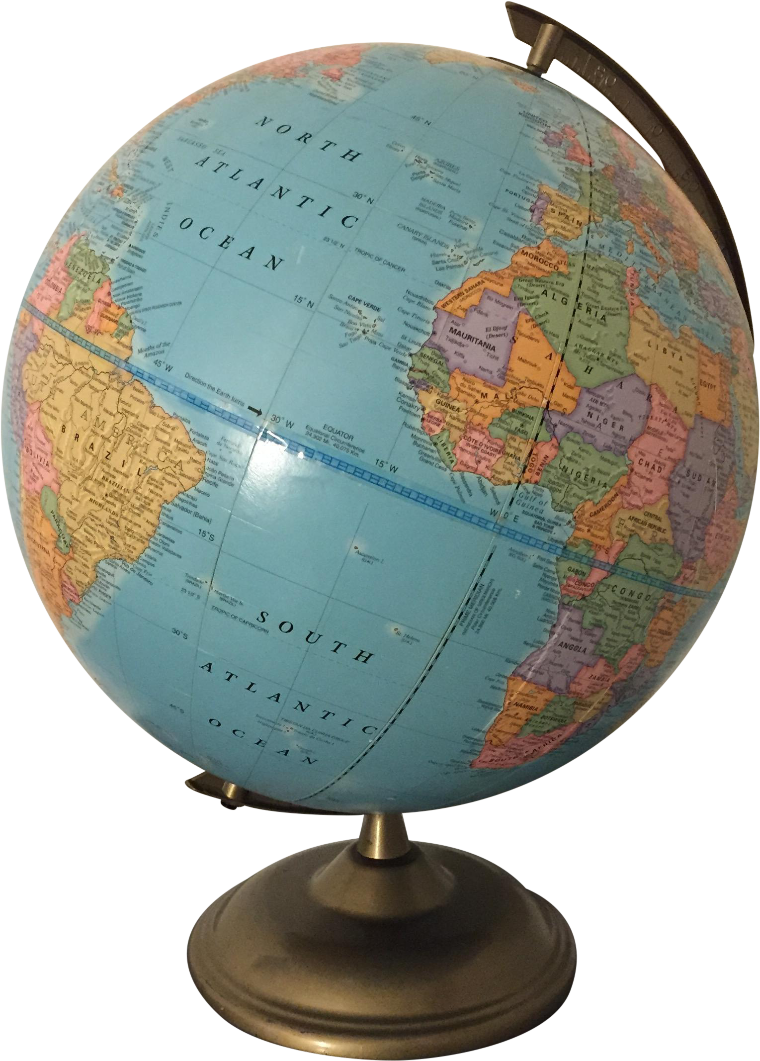 Vintage World Globe - World Globe Vintage Png (1548x2153), Png Download