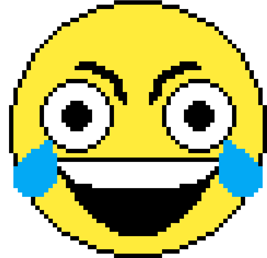 Haha - Emoji Pixel Art (1200x1200), Png Download
