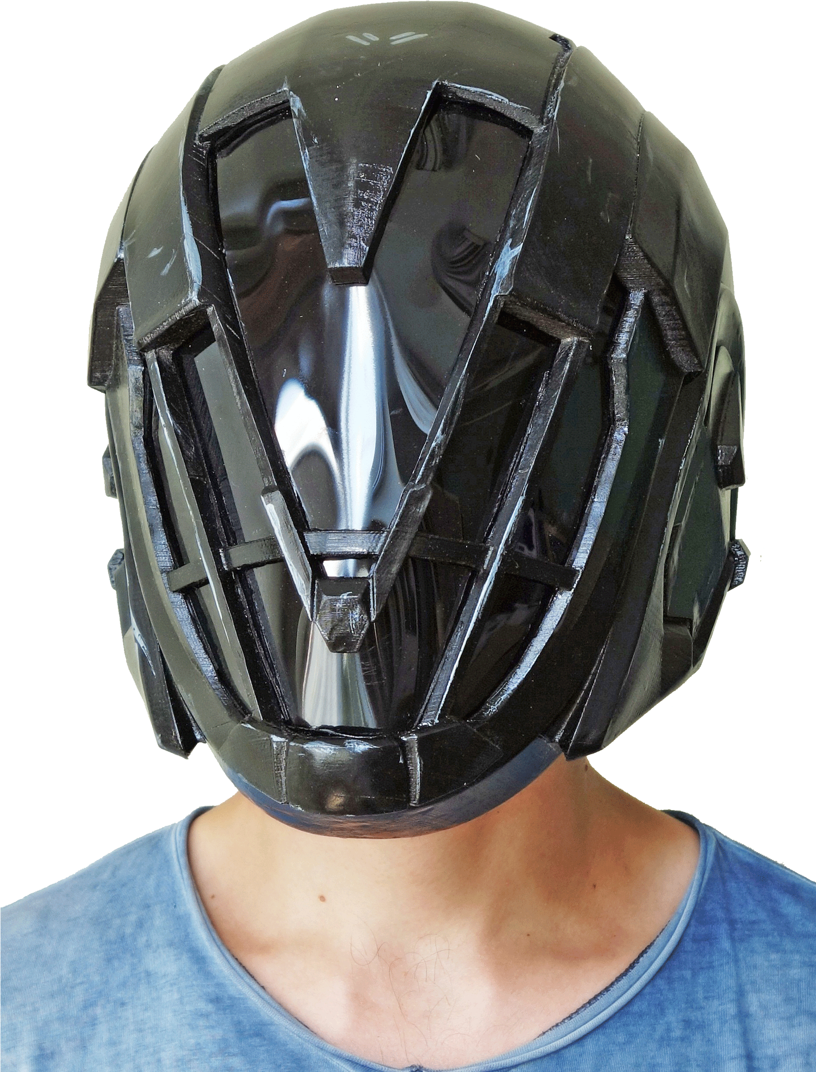 Obsidian Mind Helmet - Destiny Warlock Obsidian Mind (1666x2500), Png Download