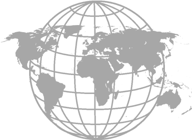 Globe Map Grey Promo - Stampmagick Wall Decal, World Map (375x360), Png Download