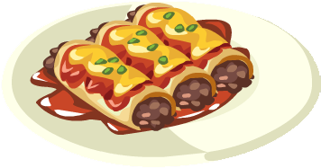 Beef Enchilada - Enchilada Png (355x355), Png Download