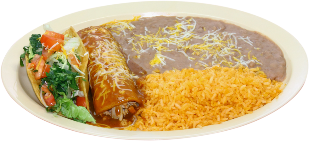 Taco & Enchilada Plate - Taco (1000x474), Png Download
