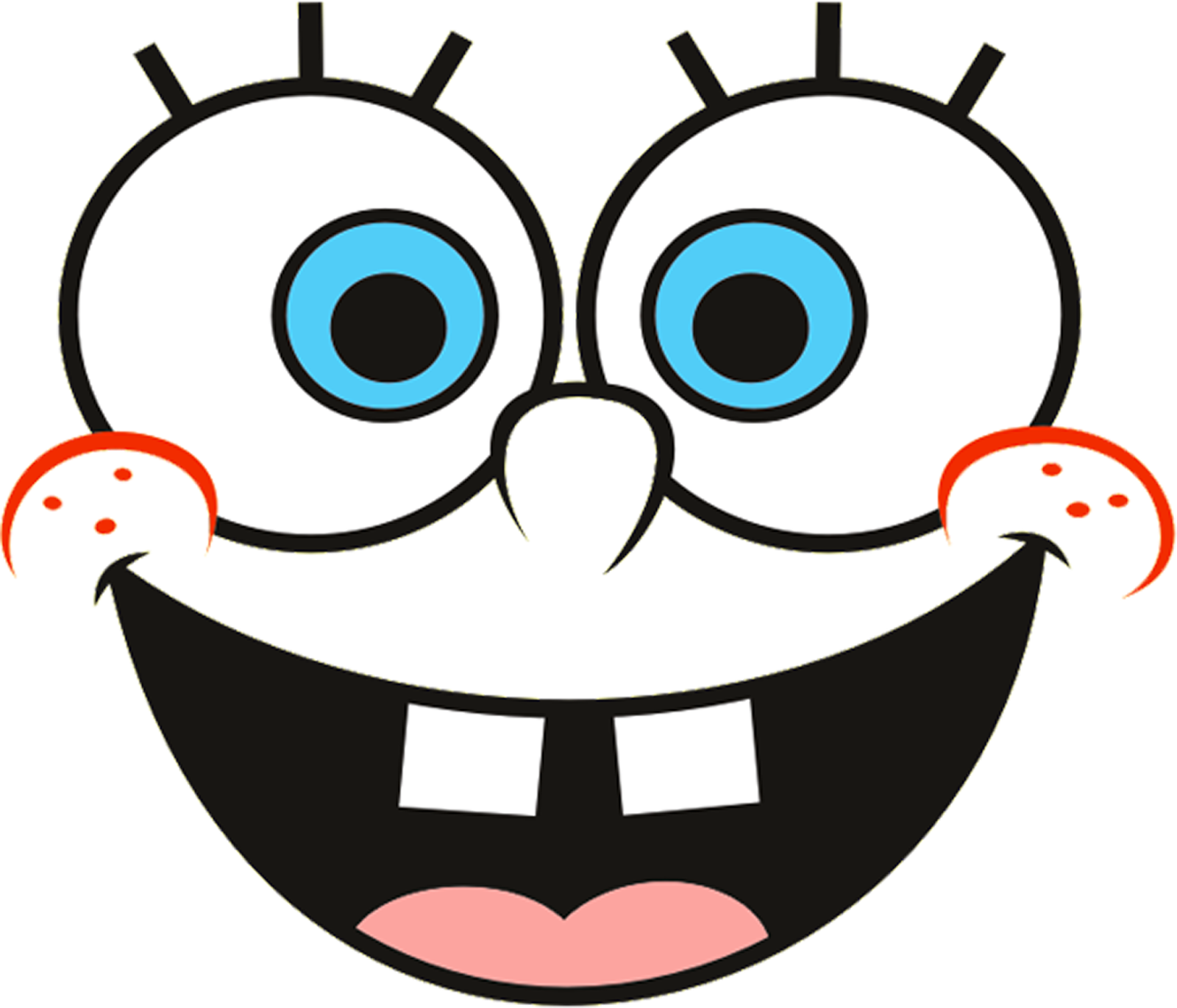 Spongebob Face Png (1600x1370), Png Download