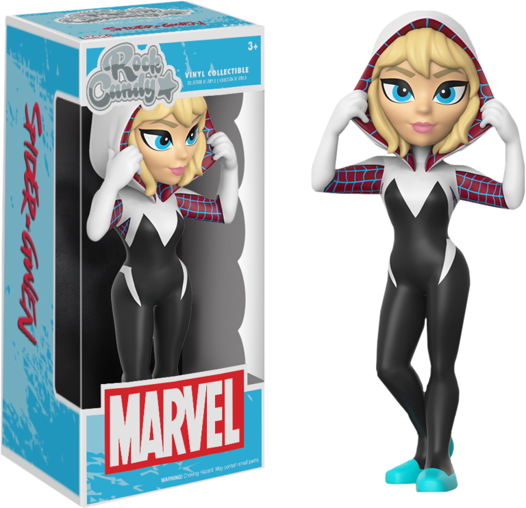 Spider Gwen Unmasked Rock Candy 5” Vinyl Figure - Funko Marvel Rock Candy (768x742), Png Download