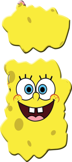 Alfabeto De Bob Esponja Derretido - Imagenes Animadas Bob Esponja (240x535), Png Download