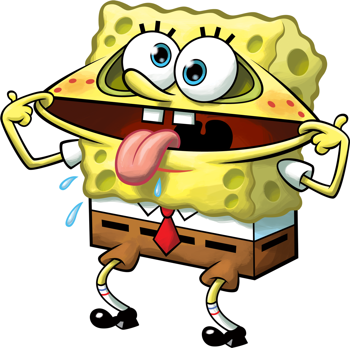 Spongebob Clipart Spongebob Krabby Patty - Spongebob Squarepants Silly Face Flexible Refrigerator (1533x1518), Png Download