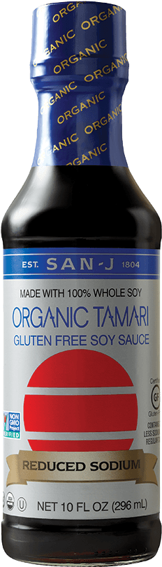 Organic Tamari Gluten Free Reduced Sodium Soy Sauce - San-j - Reduced Sodium Tamari Soy Sauce ( 6 - 10 Oz (258x810), Png Download