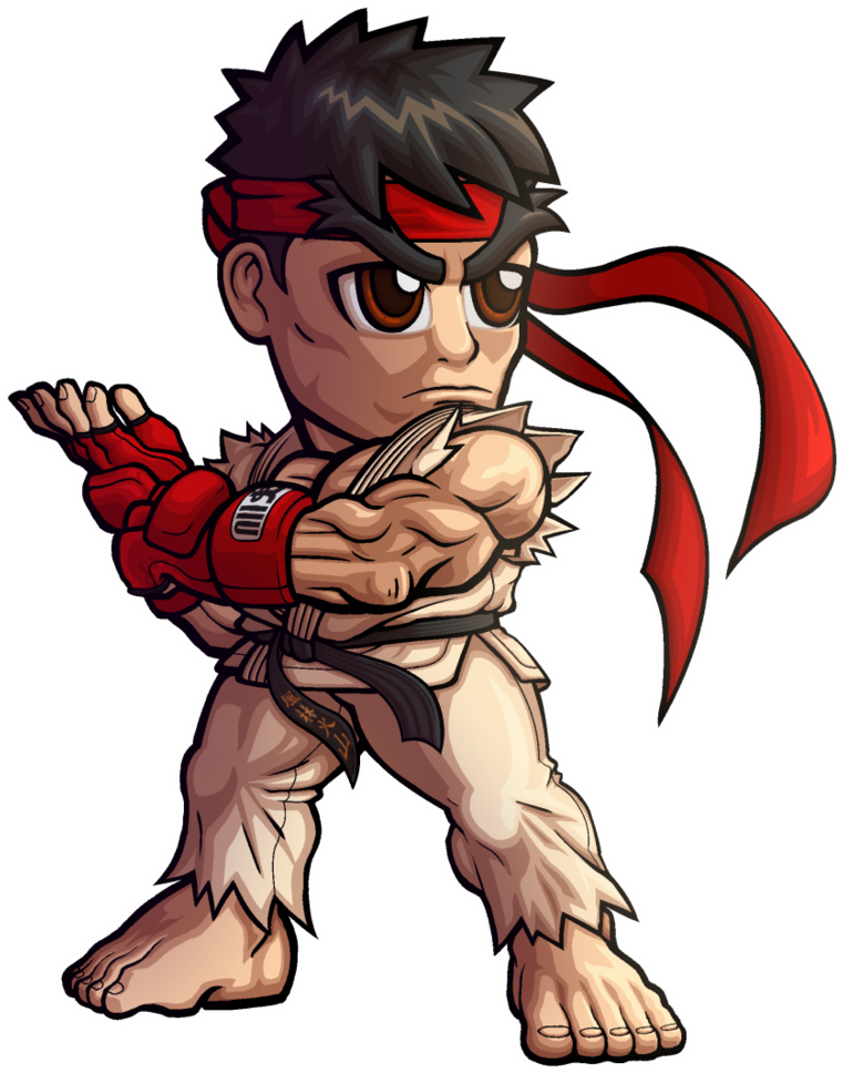 Clip Free Stock Street Fighter V Chibi By Fastg On - Ryu Street Fighter Animado (900x1105), Png Download