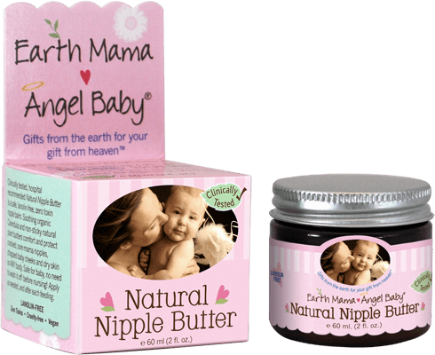 Earth Mama Angel Baby Natural Nipple Butter - Natural Nipple Butter (490x400), Png Download