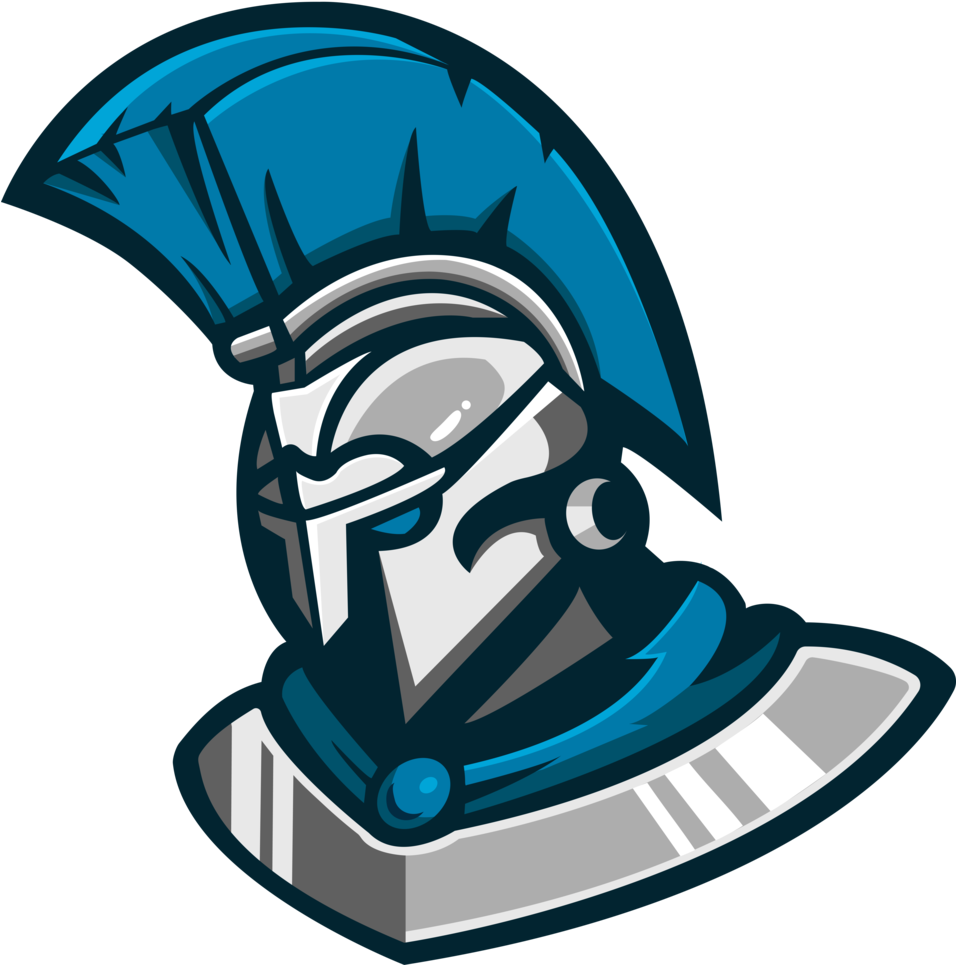 Spartan Helmet Mascot Logo (1000x1000), Png Download