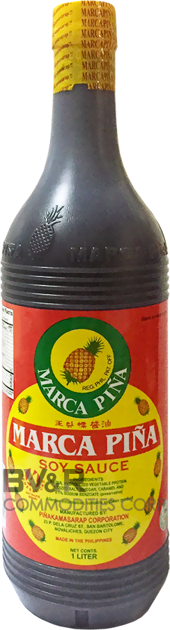 Marca Piña Soy Sauce - Marca Pina (244x900), Png Download