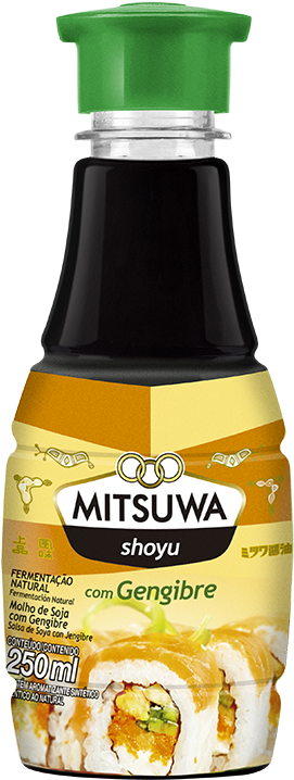 Mitsuwa Soy Sauce With Ginger - Molho Shoyu Com Gengibre (339x772), Png Download