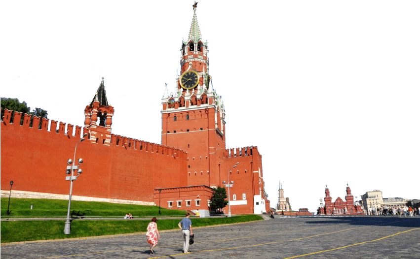 Free Png Russia Red Square Attractions Png Images Transparent - Spasskaya Tower (850x563), Png Download