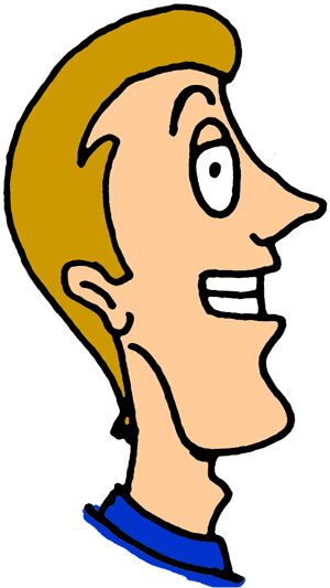 Cartoons - Smiling Man Clip Art (300x533), Png Download