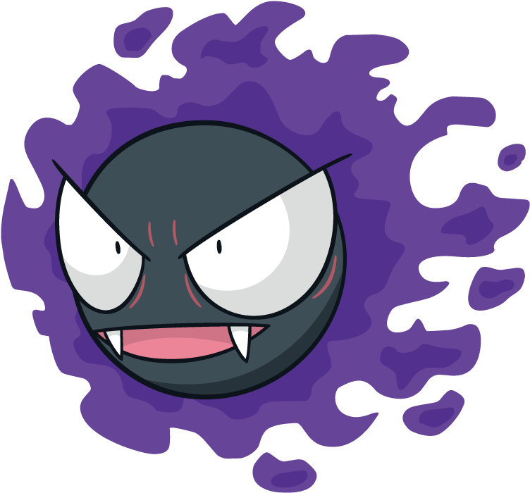 Gastly Pokemon Character Vector Art - Pokemon Gastly (800x800), Png Download