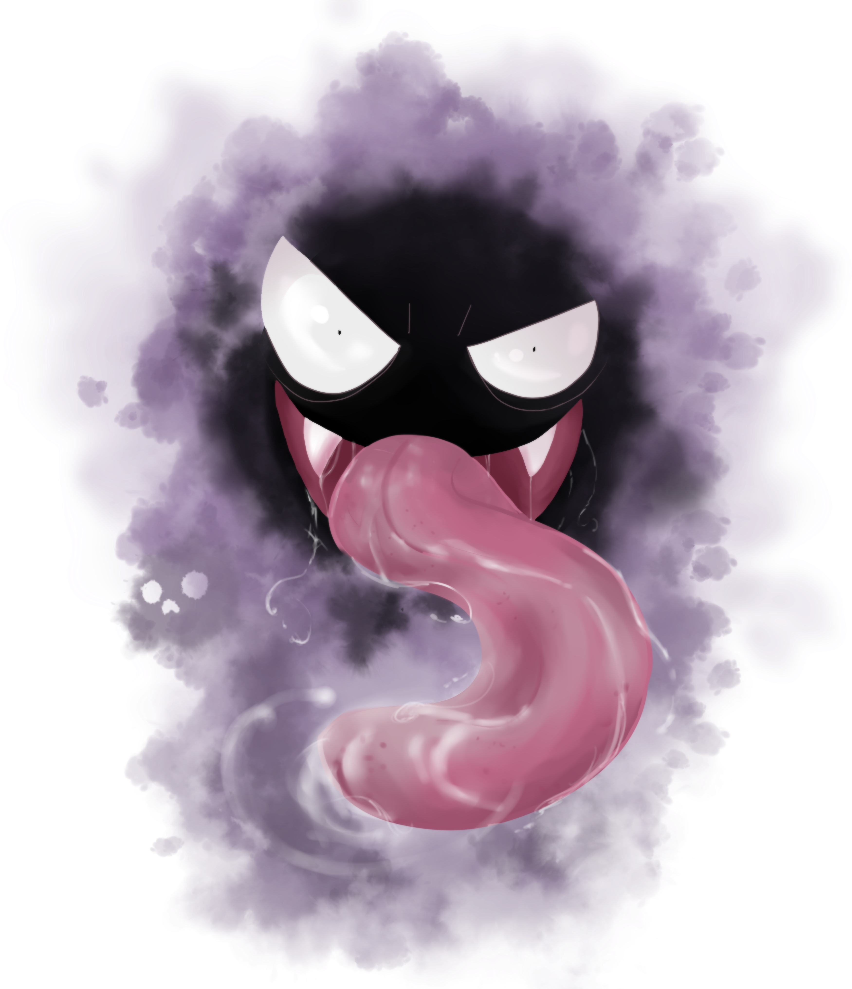 Gastly Used Lick By Thefredricus (3720x4060), Png Download