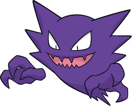 Little Gastly Eventually Evolves Into Haunter, Which - Haunter Pokemon (435x351), Png Download