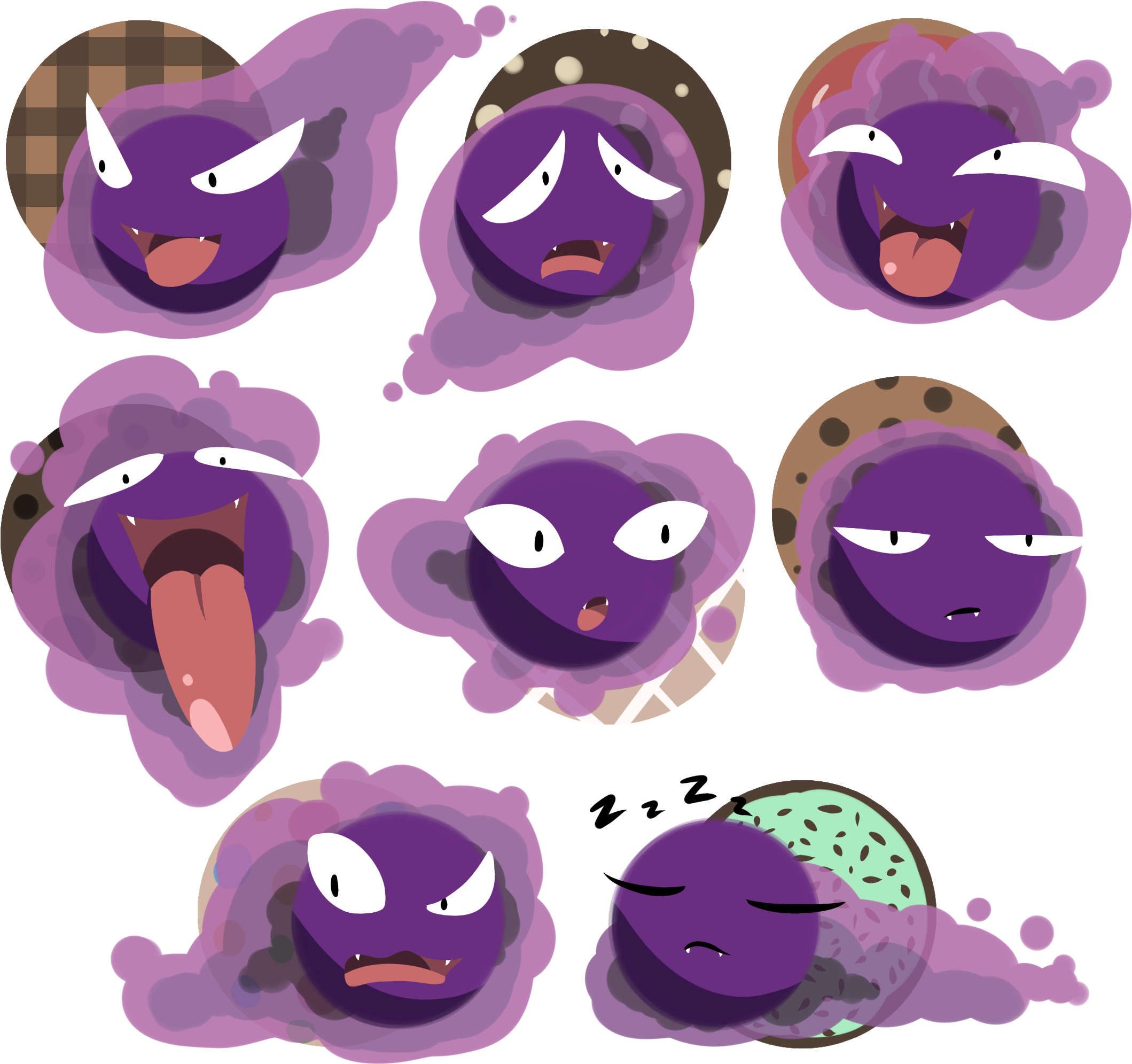 Cookie The Gastly - Pokémon Yellow (2417x2200), Png Download